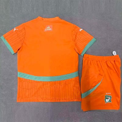 Alternative view of Côte d'Ivoire Soccer Jersey Home Kids Kit Jersey+Shorts 2025