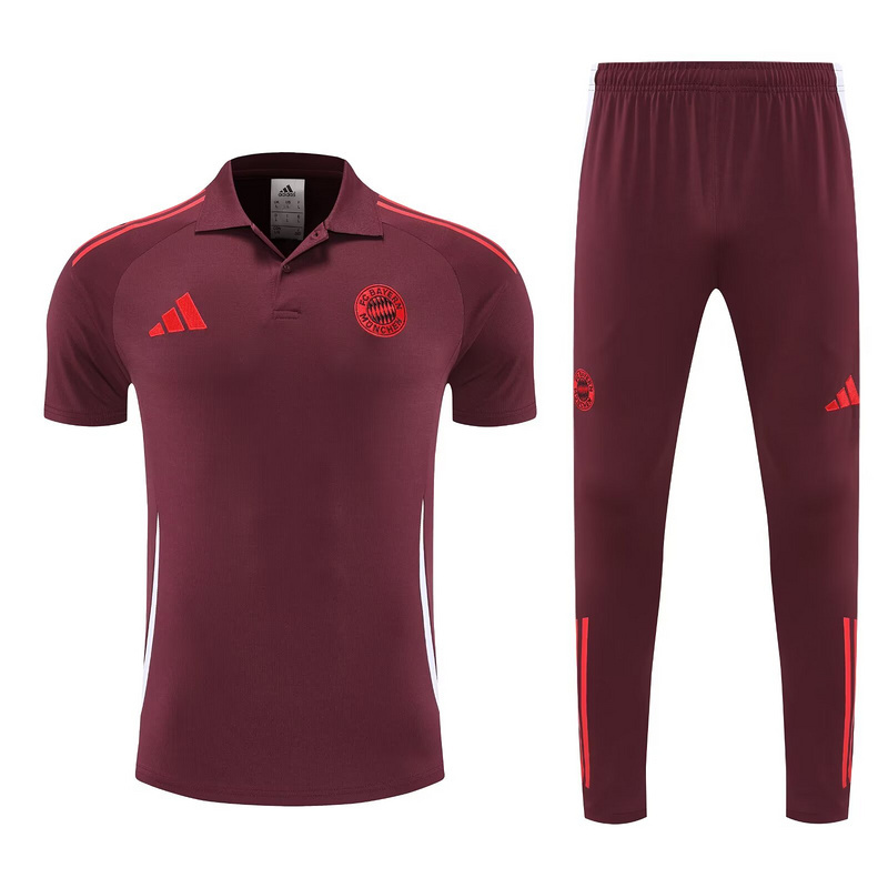 Bayern Munich Training Kit (Polo+Pants) Red 2025/26