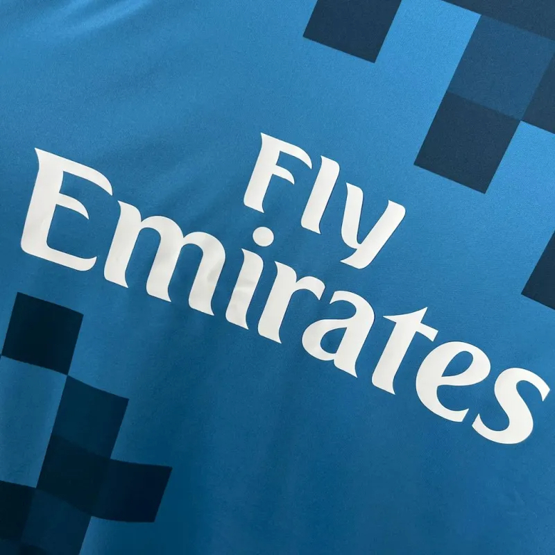 Real Madrid Retro Jersey Third Away Custom Soccer Shirt 2017/18 - Image 4