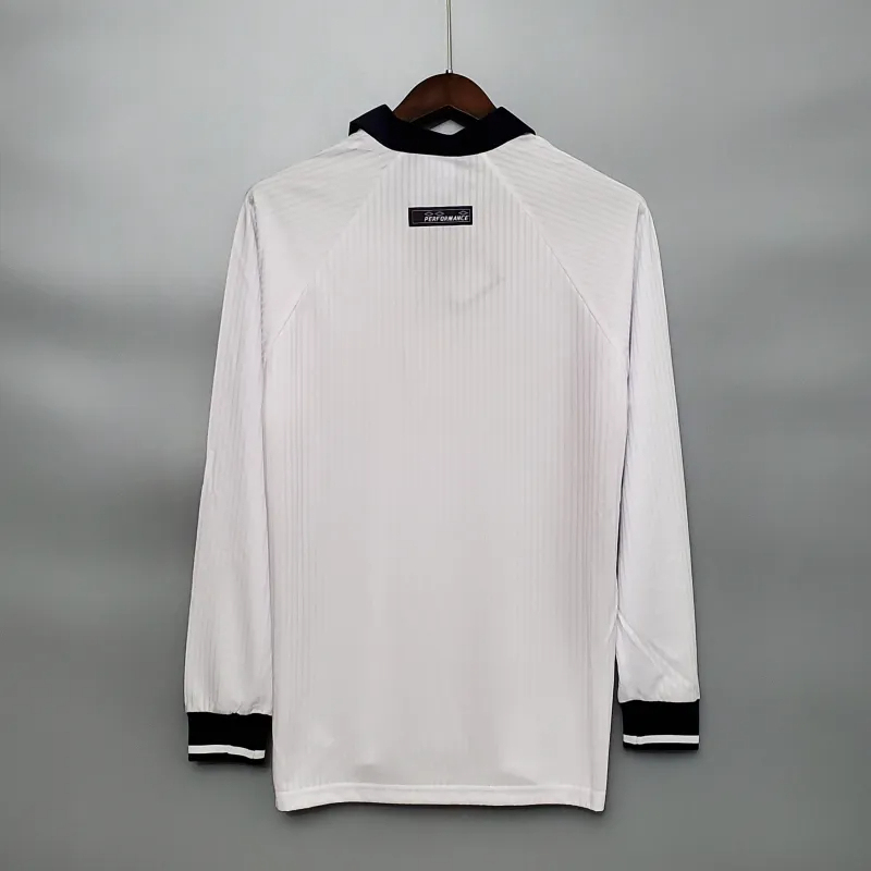 England Retro Soccer Jersey Home Custom Long Sleeve Shirt World Cup 1998 - Image 2