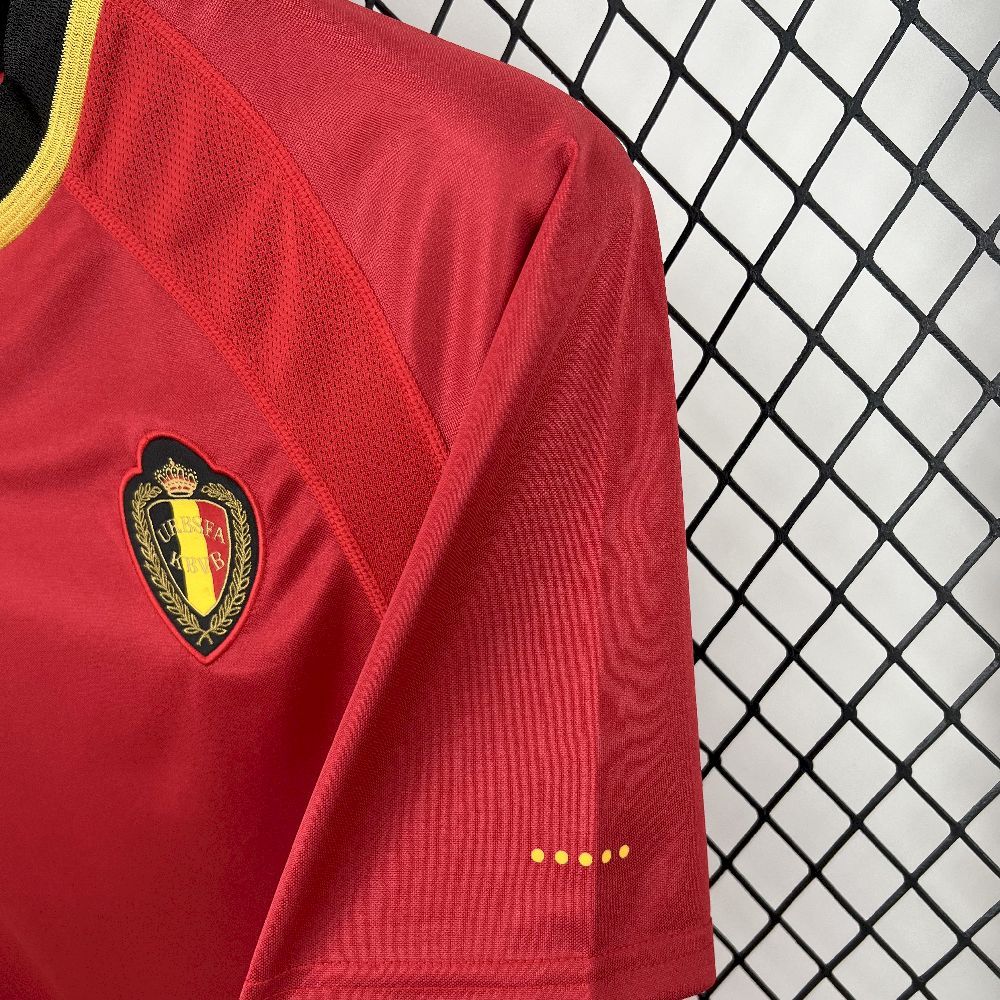 Belgium Retro Soccer Jersey Home Custom Shirt 2000 - Image 3