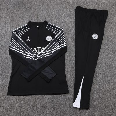 Alternative view of Kids PSG Training Kit (Sweatshirt+Pants) Black 2025/26