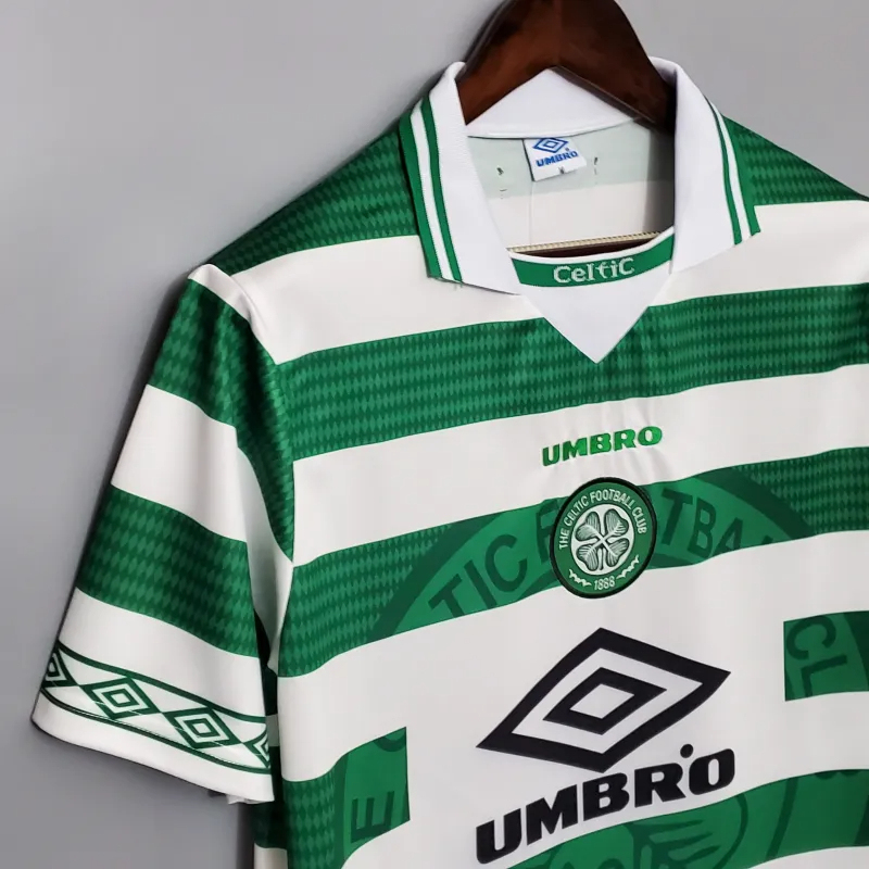 Celtic Retro Soccer Jersey Home Custom Shirt 1998/99 - Image 4