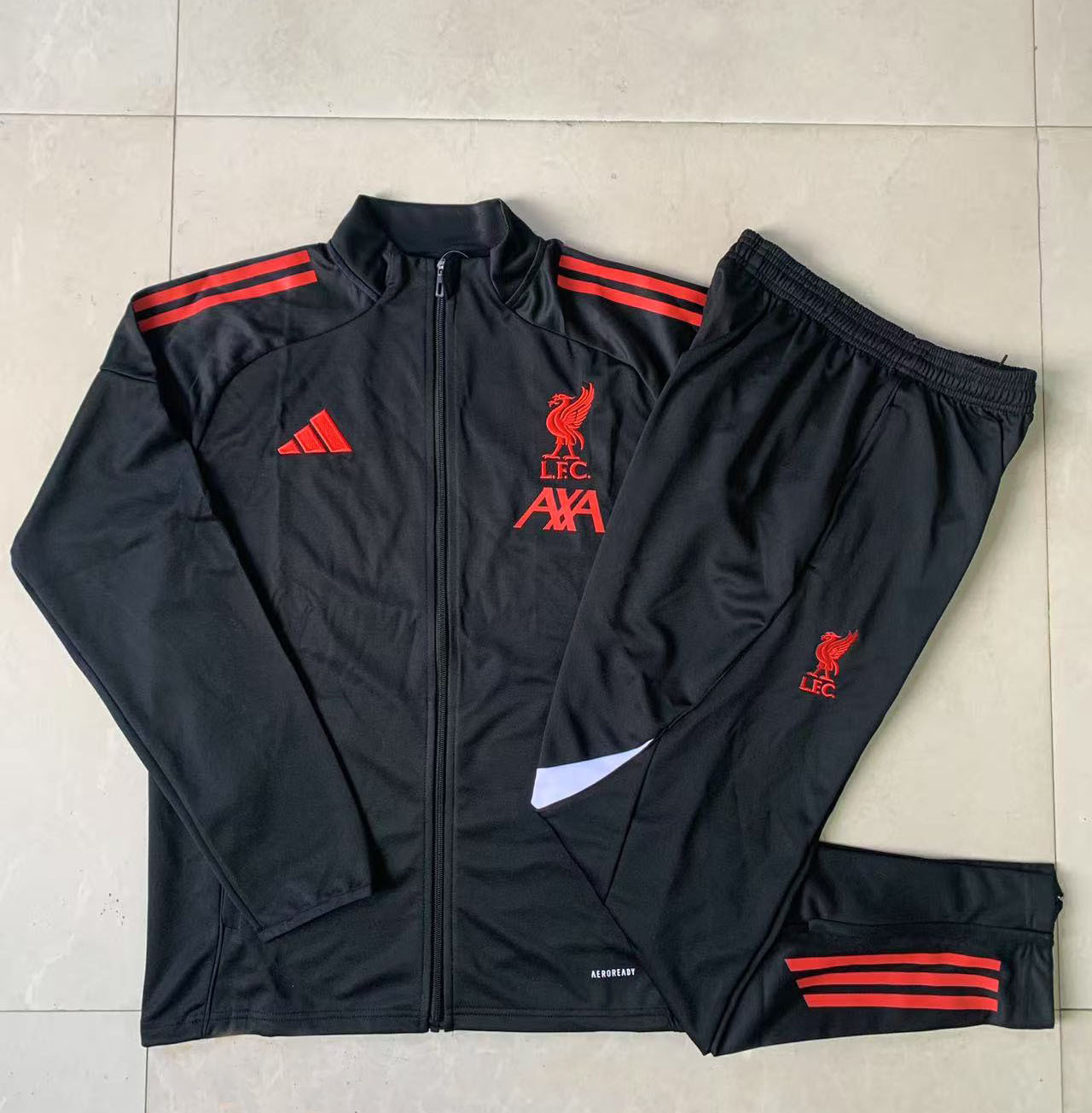 Kids Liverpool Training Kit (Jacket+Pants) Black 2025/26 - Image 2