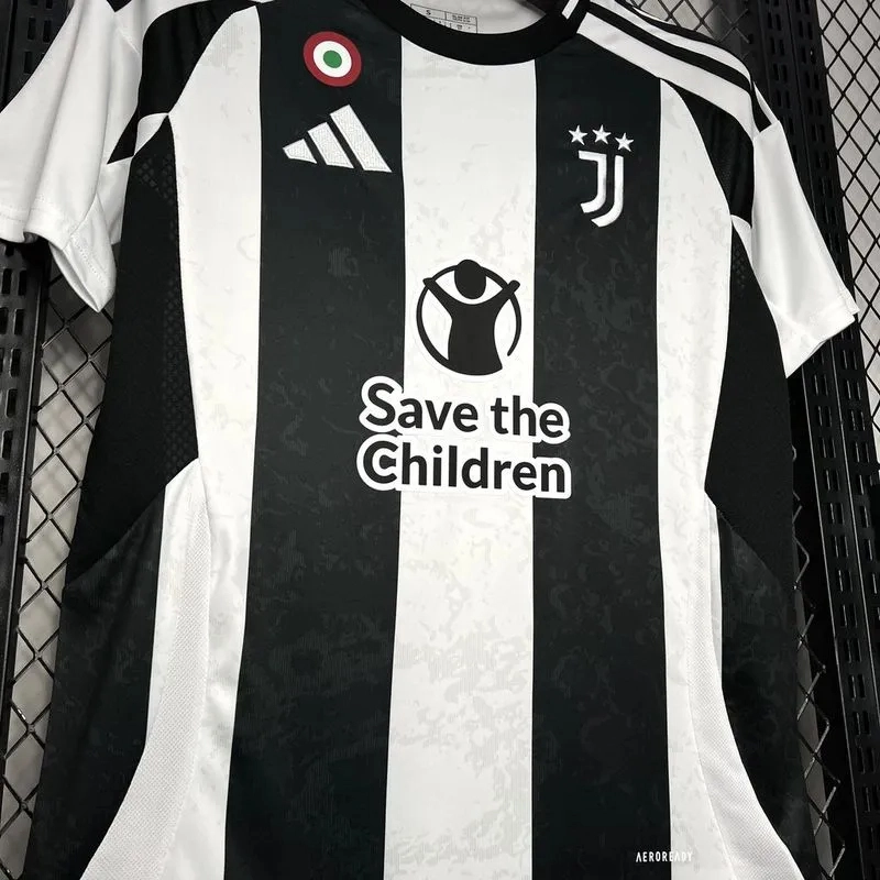 Juventus Soccer Jersey Home Custom Shirt 2024/25 - with Save the Children Sponsor - Image 4