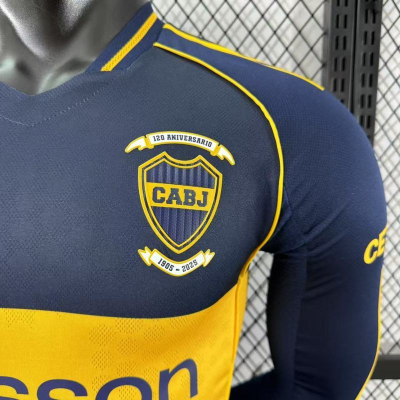 Boca Juniors Soccer Jersey Home Long Sleeve Shirt 2025/26 - Image 5