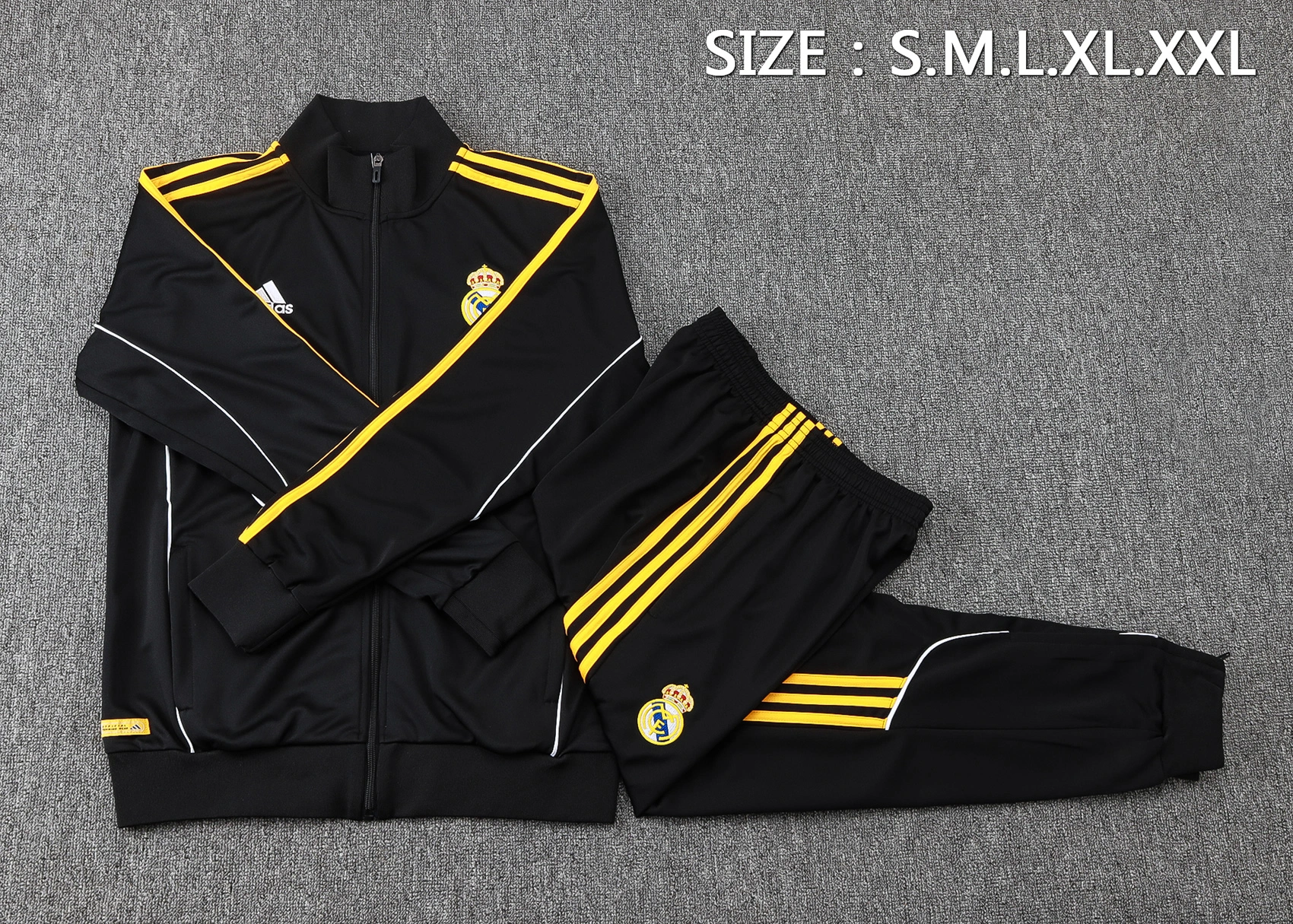 Real Madrid Training Kit (Jacket+Pants) Black 2025/26 - Image 2