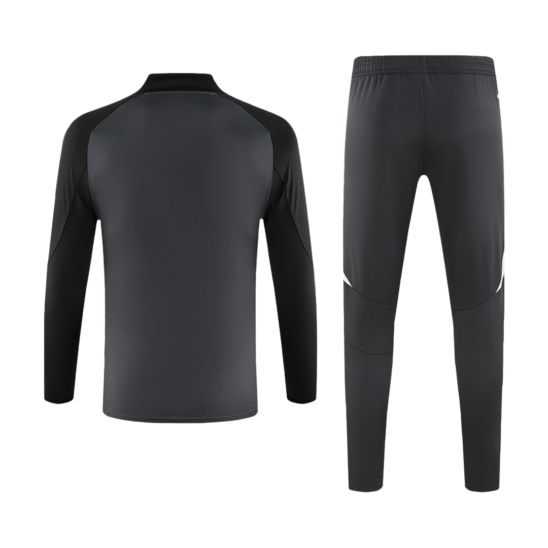 Manchester United 1/2 Zipper Sweat Kit (Top+Pants) Black 2024/25 - Image 2