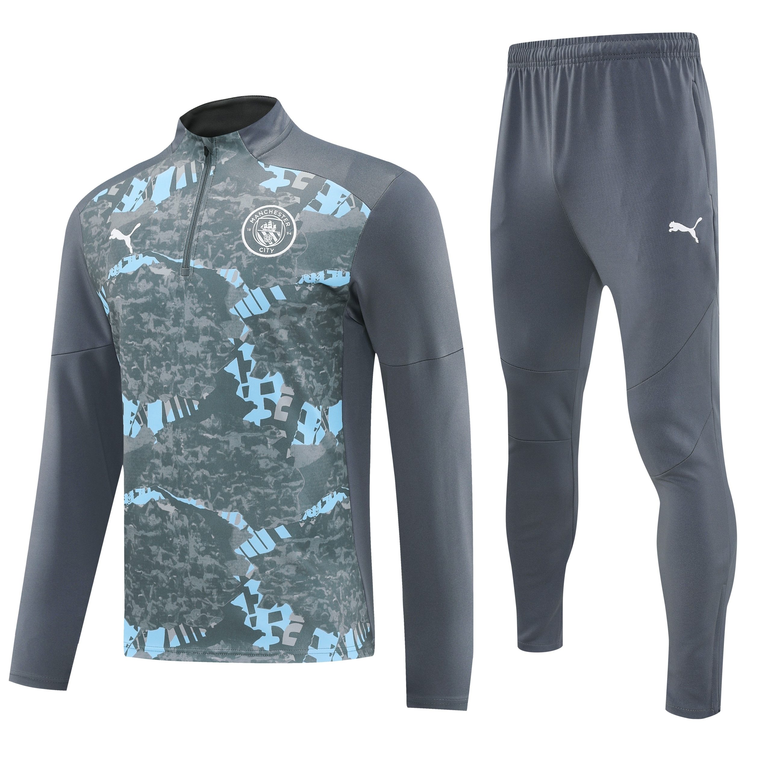 Manchester City Training Kit (Sweatshirt+Pants) Grey 2025/26 - Player Version