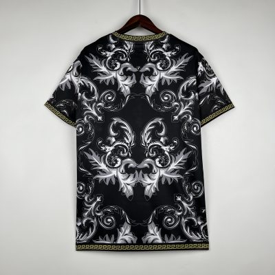 Alternative view of Italy Soccer Jersey x Versace Black Special Edition Custom Shirt 2024