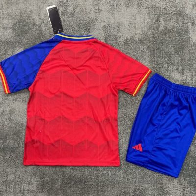 Alternative view of Spain Home Football Uniform Kids Kit Jersey+Shorts 2025