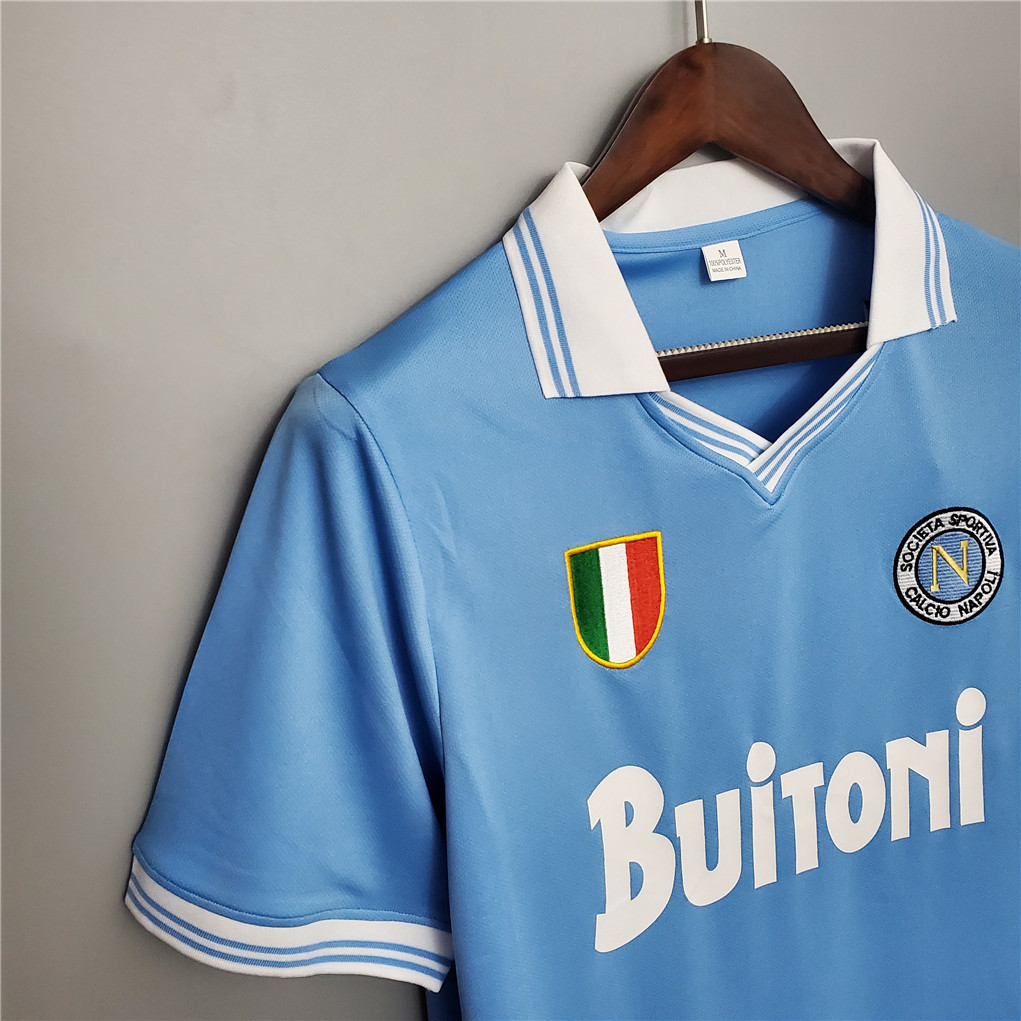 Napoli Retro Soccer Jersey Home Custom Shirt 1986-87 - Image 6