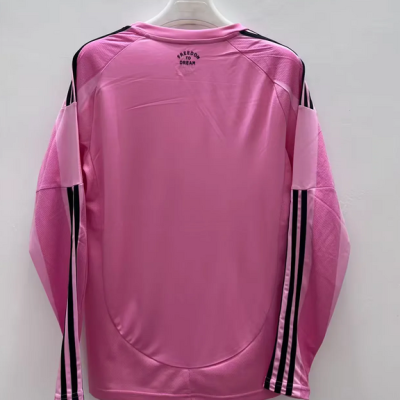 Alternative view of Inter Miami Soccer Jersey Home Long Sleeve Custom Shirt 2025