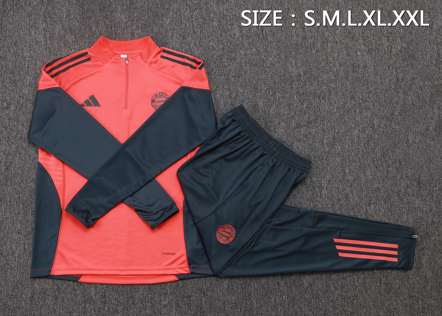 Bayern Munich Training Kit (Sweatshirt+Pants) Orange 2025/26 - Image 4