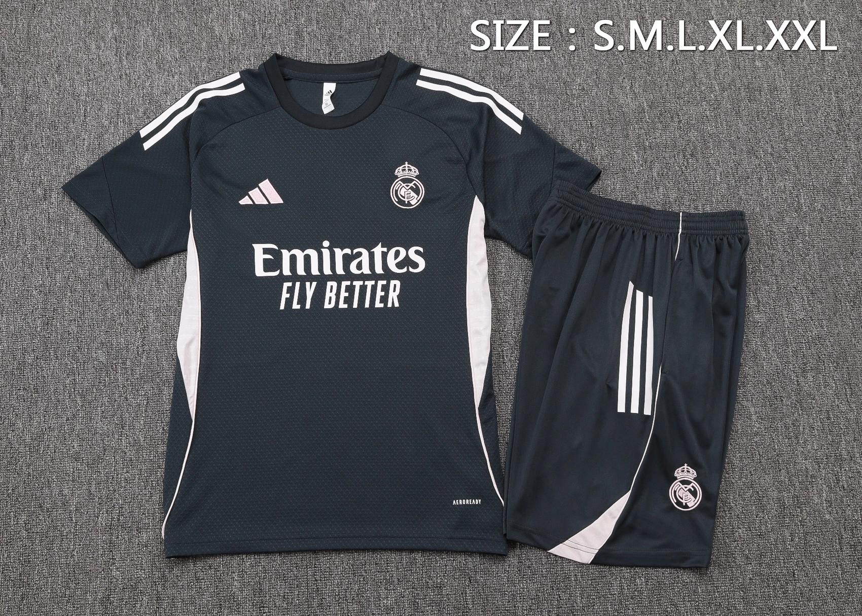 Real Madrid Training Jersey Kit Gray 2025/26 - Image 4