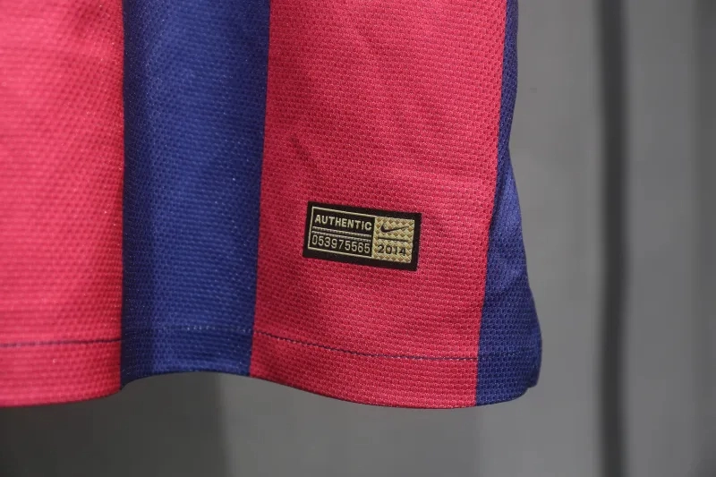 Barcelona Retro Jersey Home Soccer Shirt 2014-15 - Image 6