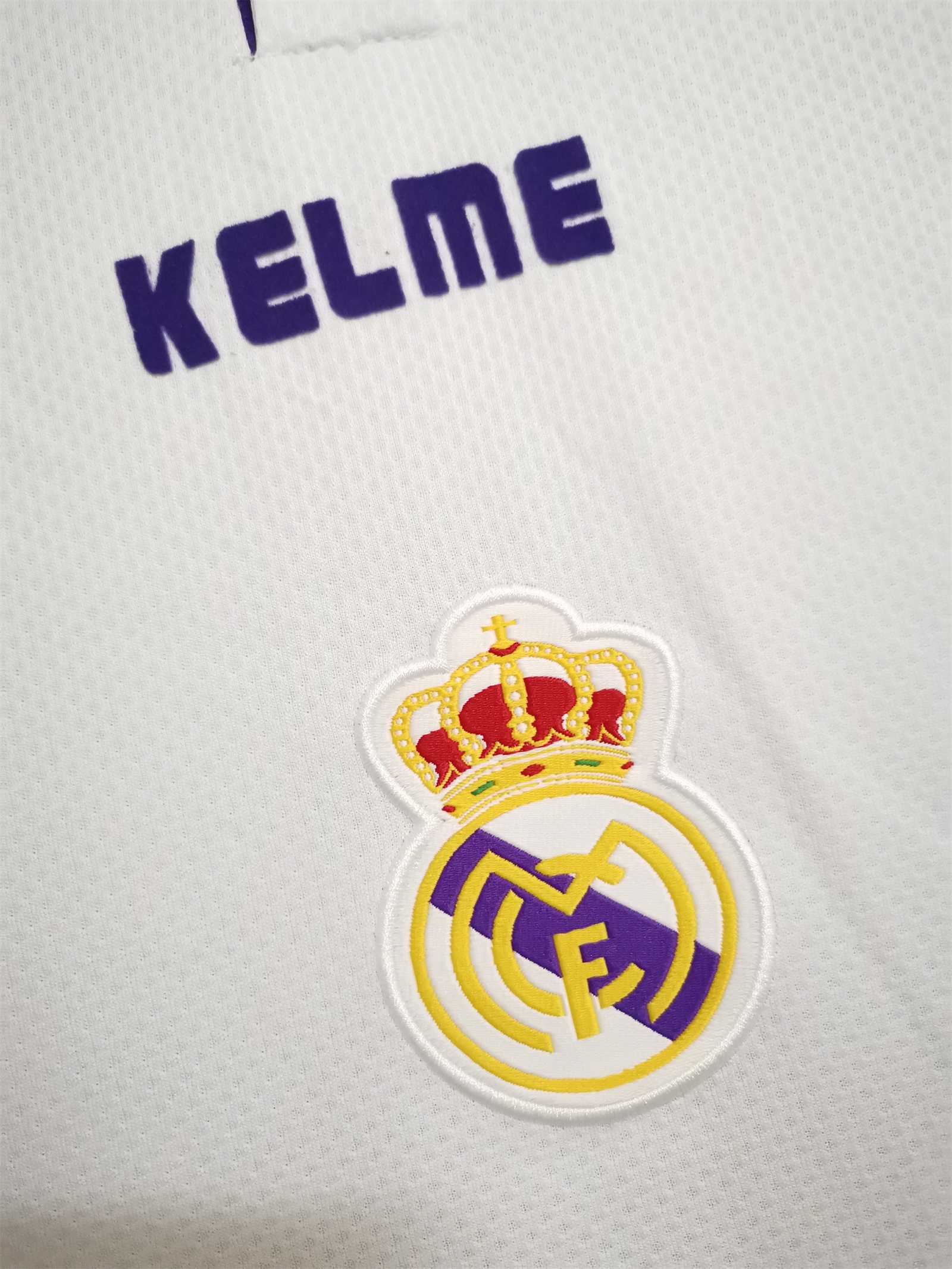 Real Madrid Retro Jersey Home Custom Soccer Shirt 1997-98 - Image 5