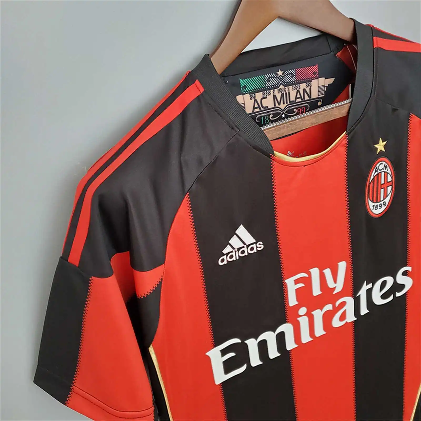 AC Milan Retro Soccer Jersey Home Custom Shirt 2010/11 - Image 5