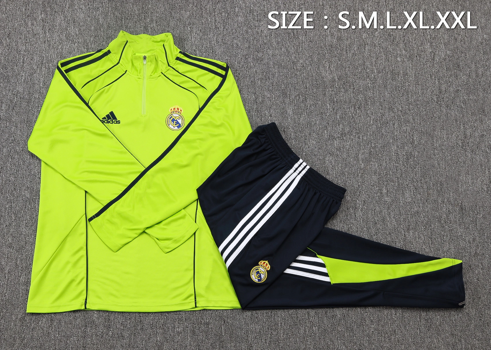 Real Madrid Training Kit (Sweatshirt+Pants) Green 2025/26 - Image 2