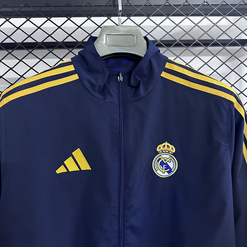 Real Madrid Reversible Double-Sides Windbreaker Jacket Blue 2025-26 - Image 4