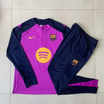 Alternative view of Kids Barcelona Training Kit (Sweatshirt+Pants) Purple 2025/26