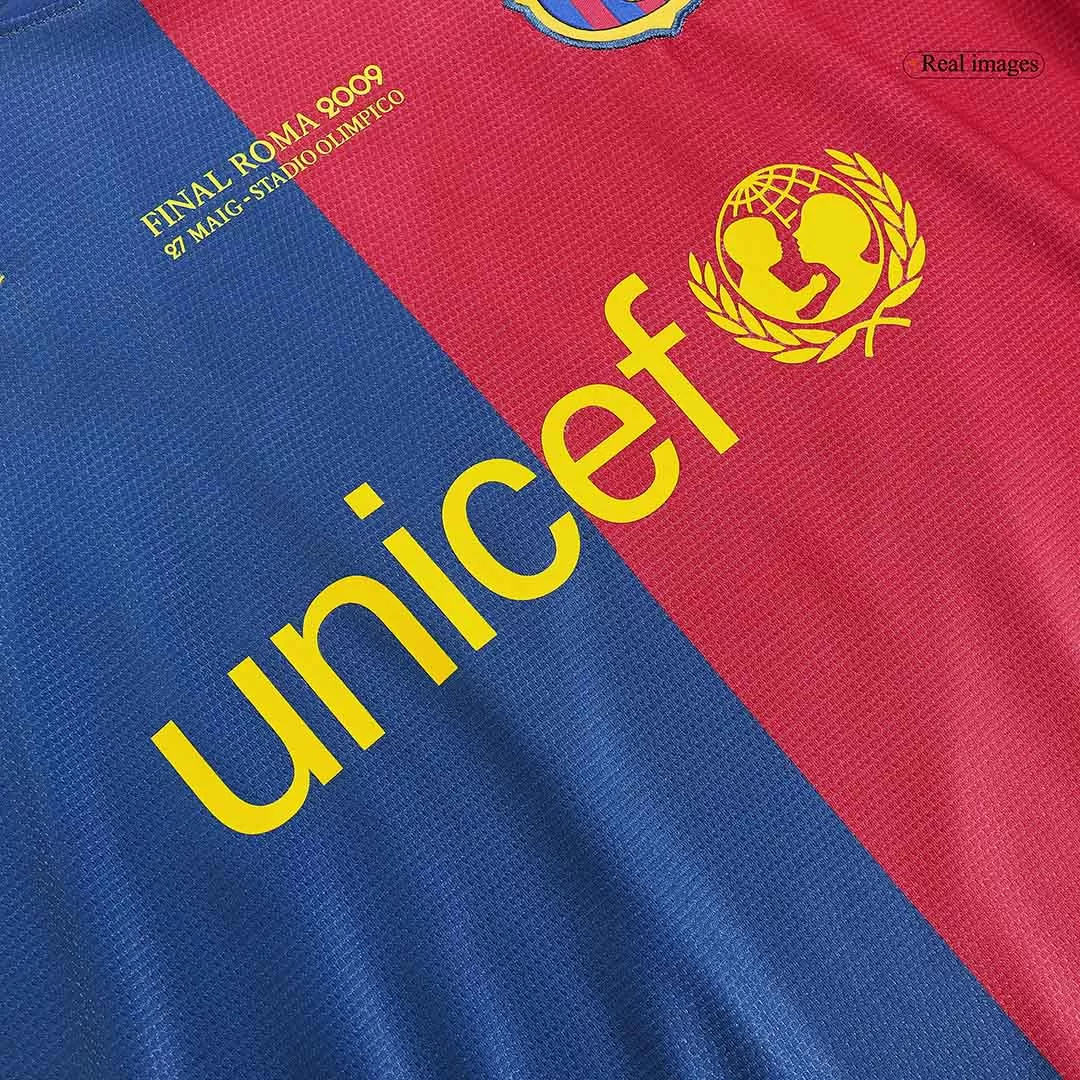 Messi#10 Barcelona Retro Jersey Home Soccer Shirt 2008/09 - UCL - Image 4