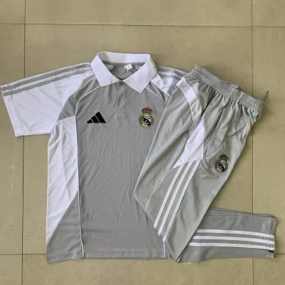 Real Madrid Training Kit (Polo+Pants) Off-White 2025/26