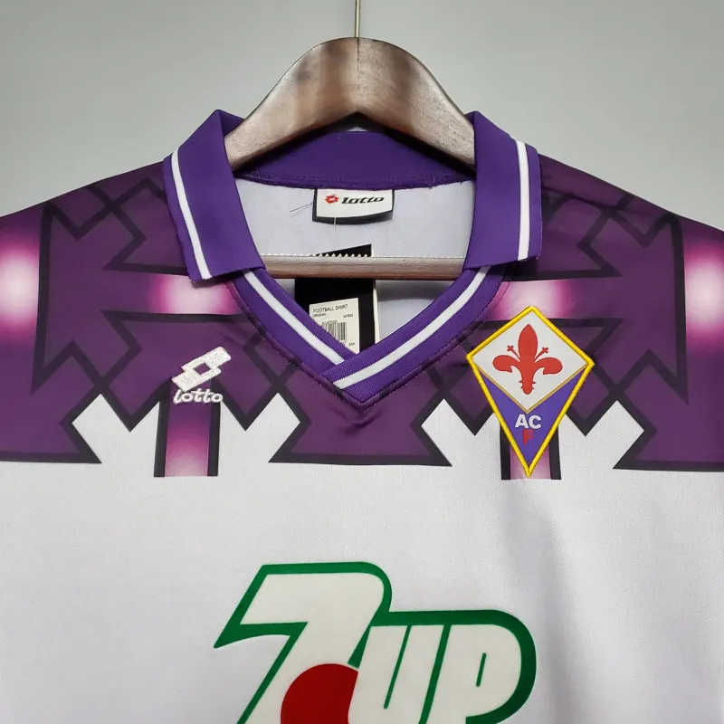 Fiorentina Retro Soccer Jersey Away Custom Shirt 1992/93 - Image 3