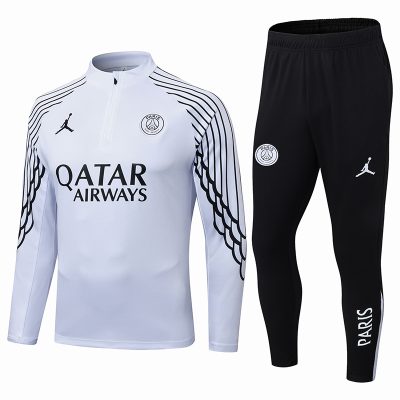 Kids PSG Training Kit (Sweatshirt+Pants) White 2025/26