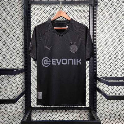 Borussia Dortmund Retro Jersey Black Soccer Shirt 2019/20