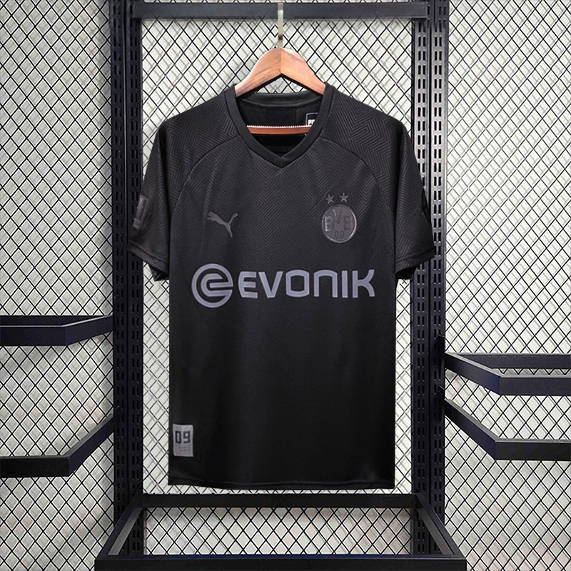Borussia Dortmund Retro Jersey Black Soccer Shirt 2019/20
