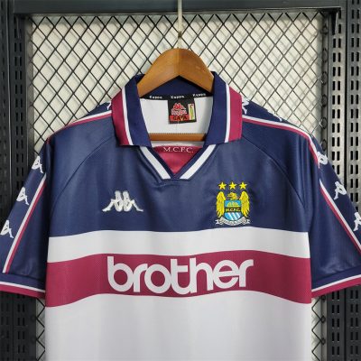 Alternative view of Manchester City Retro Away Football Jersey Shirt 1997/98