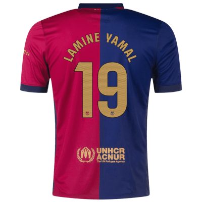 Alternative view of LAMINE YAMAL #19 Barcelona Home Soccer Jersey 2024/25 - Spotify Logo Without Text