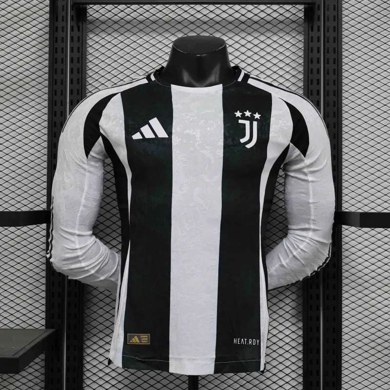 Juventus Soccer Jersey Home Long Sleeve Shirt 2024/25