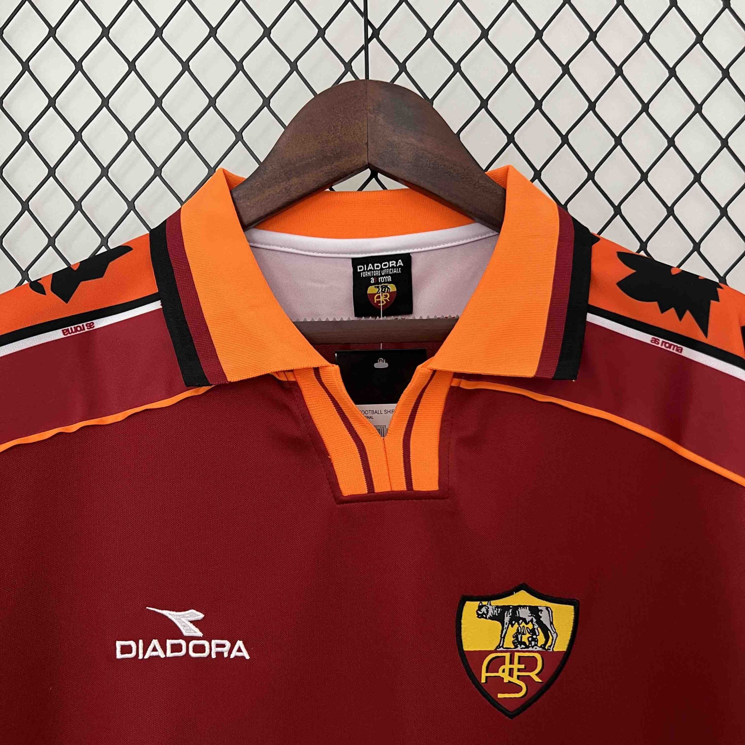 Roma Retro Soccer Jersey Home Custom Shirt 1998/99 - Image 5