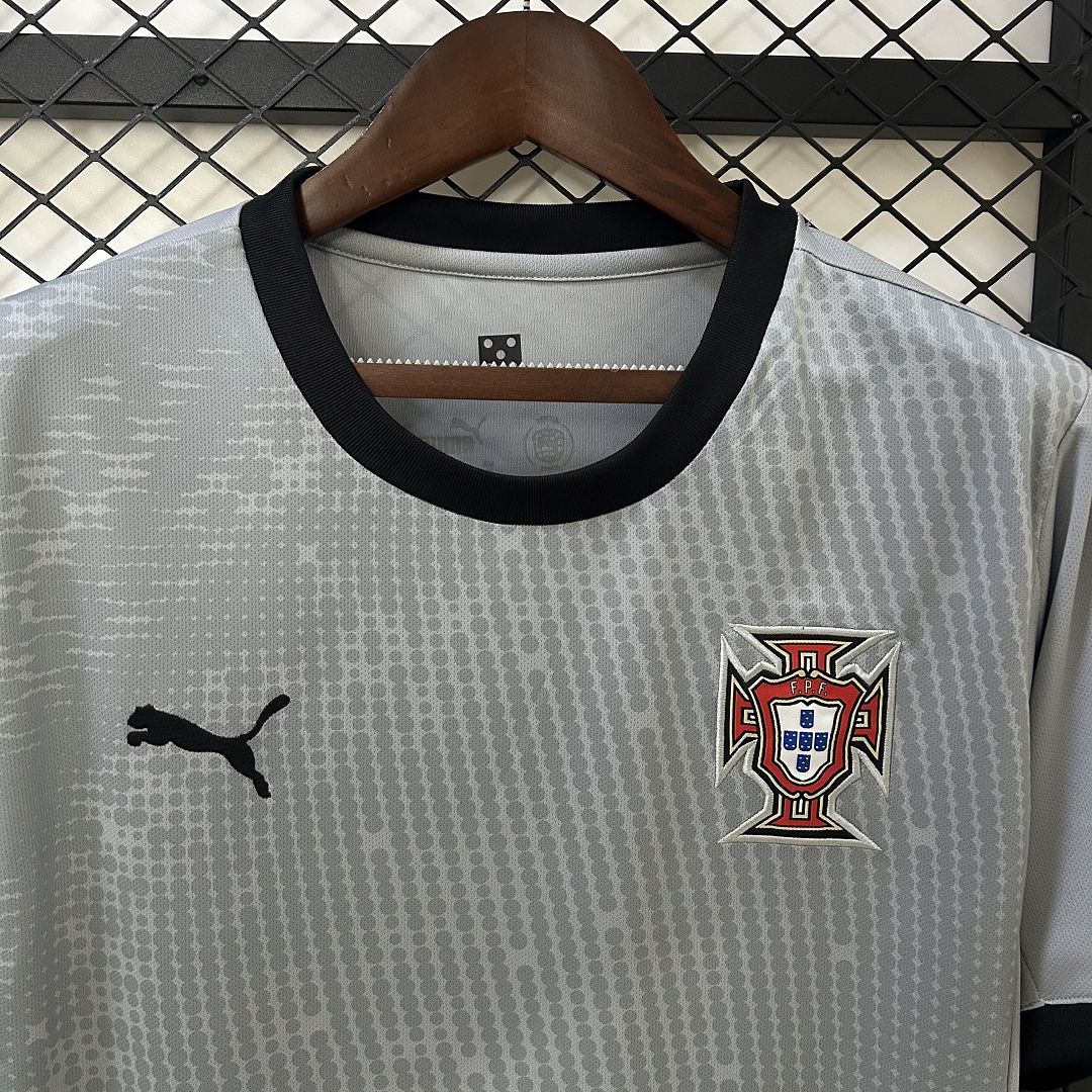 Portugal Soccer Jersey Grey Goalkeeper Custom Shirt 2025 - Image 3
