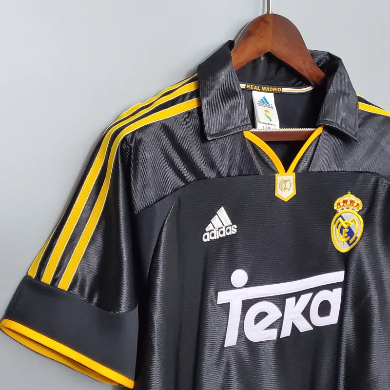 Real Madrid Retro Jersey Away Custom Soccer Shirt 1999-01 - Image 6