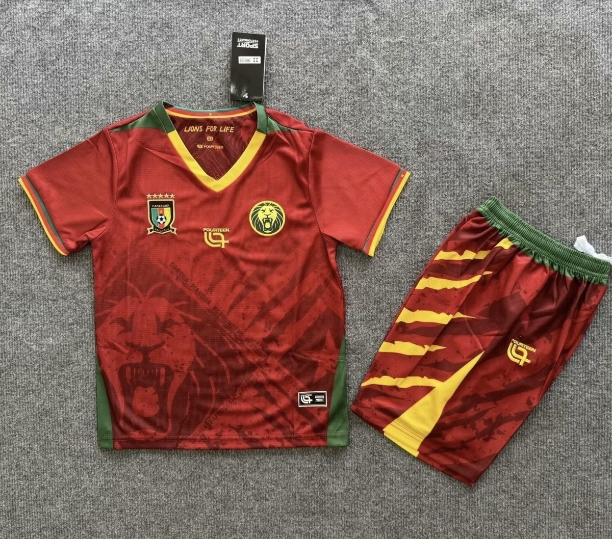 Cameroon Soccer Jersey Away Kids Kit Jersey+Shorts 2025