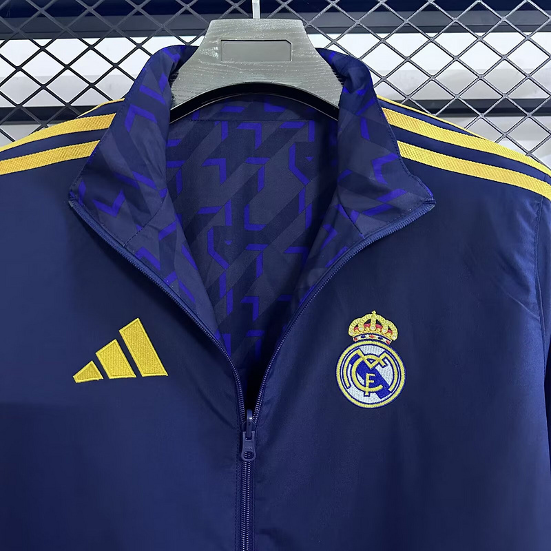 Real Madrid Reversible Double-Sides Windbreaker Jacket Blue 2025-26 - Image 5