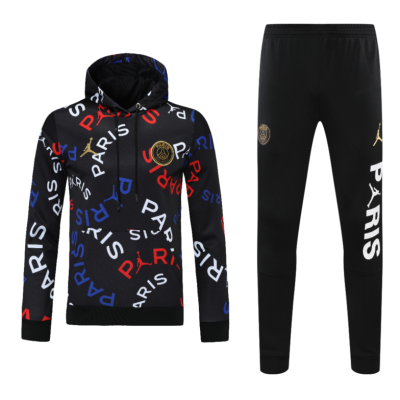 PSG Technical Hoodie Training Kit (Sweatshirt+Pants) Black 2025/26