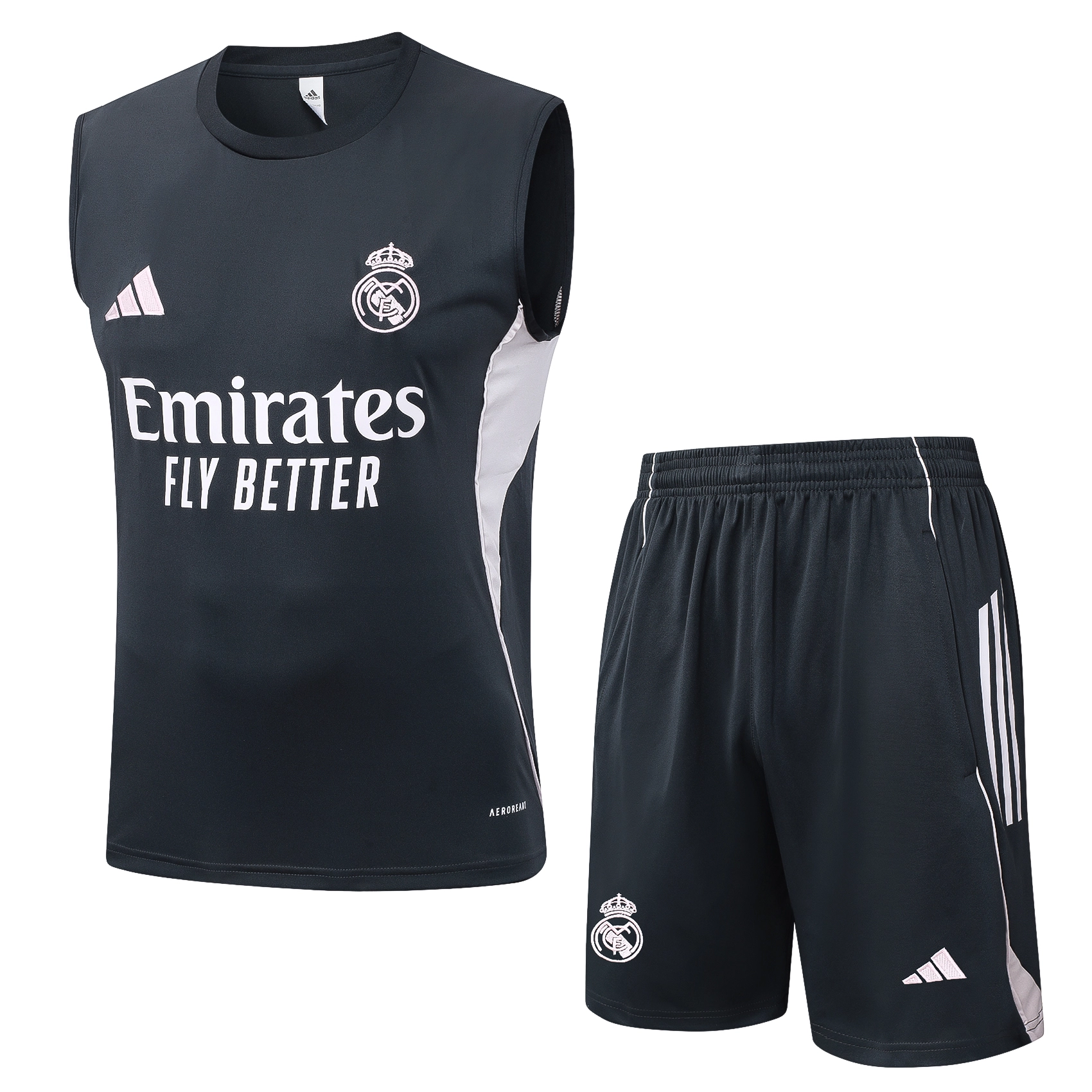 Real Madrid Sleeveless Training Kit Gray 2025/26
