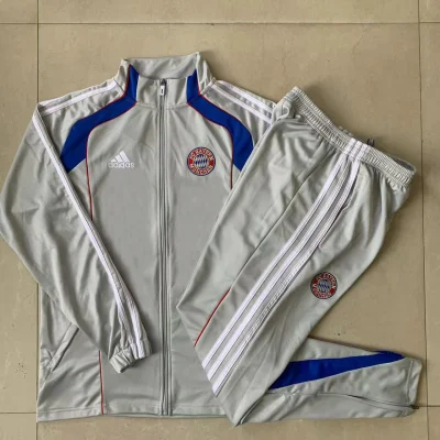 Kids Bayern Munich Training Kit (Jacket+Pants) Light Grey 2025/26