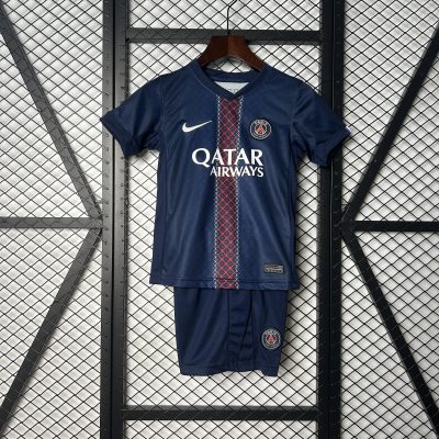 PSG Soccer Jersey Home Kids Kit Jersey+Shorts 2025/26