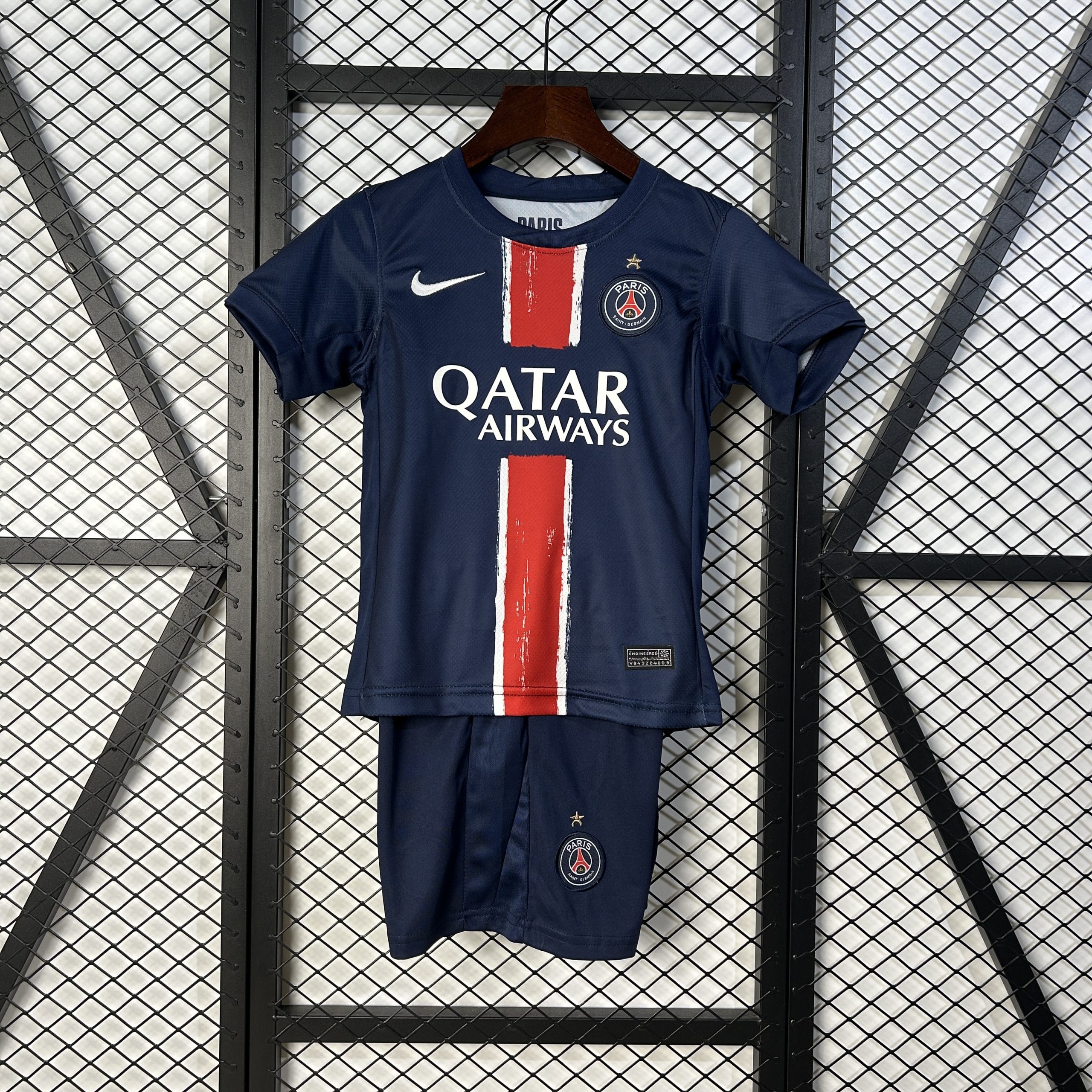 PSG Soccer Jersey Home x Champions of Europe Kids Kit Jersey+Shorts 2024/25