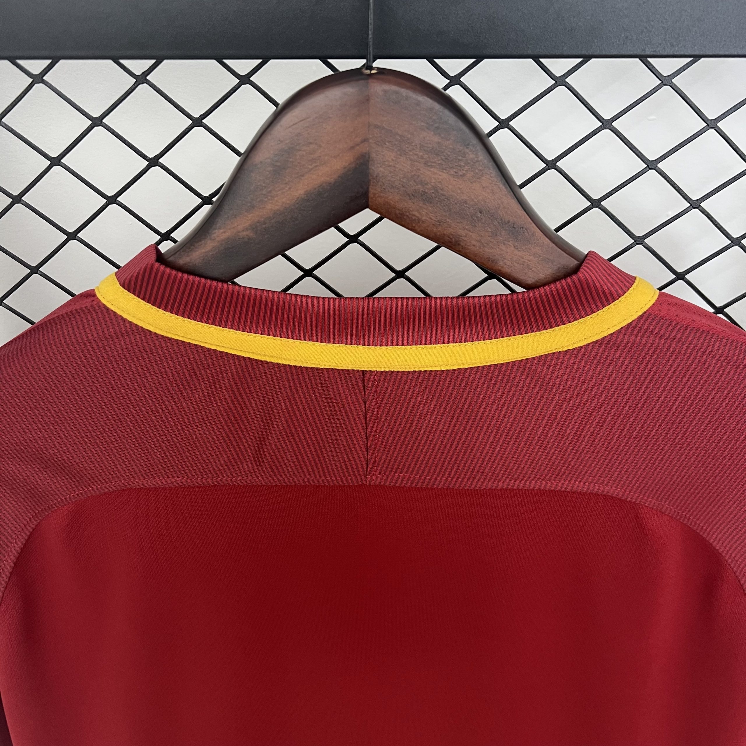Roma Retro Soccer Jersey Home Long Sleeve Custom Shirt 2017/18 - Image 3