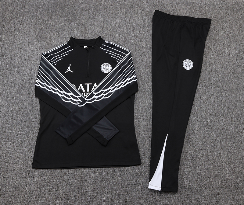 PSG Training Kit (Sweatshirt+Pants) Black 2025/26 - Image 2