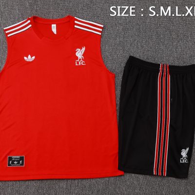 Alternative view of Liverpool Sleeveless Training Kit Red 2025/26