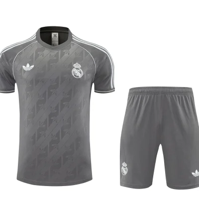 Real Madrid Training Jersey Kit Gray 2025/26