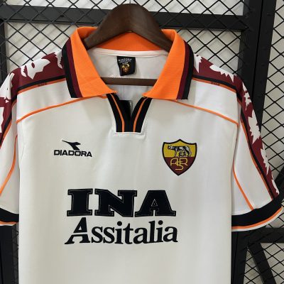 Alternative view of Roma Retro Soccer Jersey Away Custom Shirt 1998/99