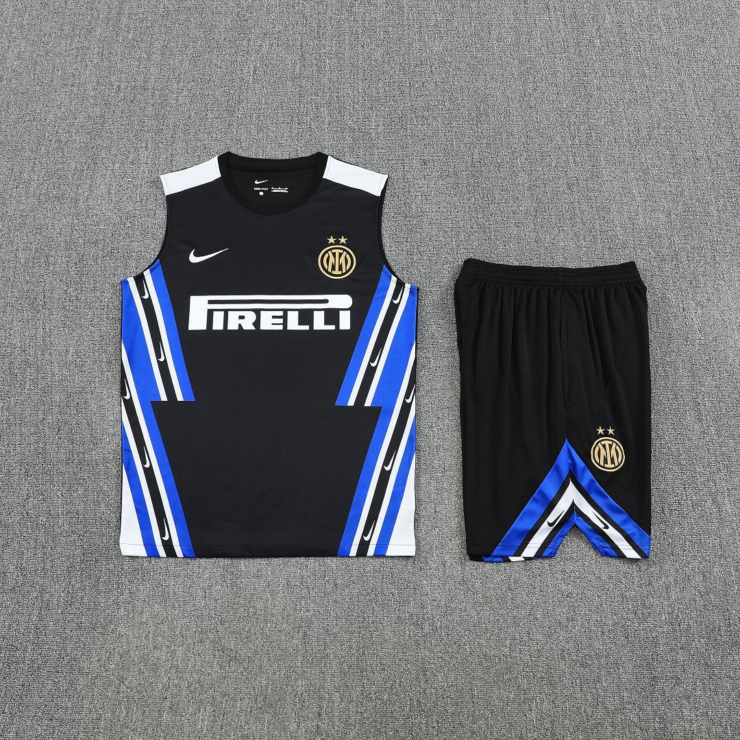 Inter Milan Retro Sleeveless Training Kit Black 2025/26 - Image 2